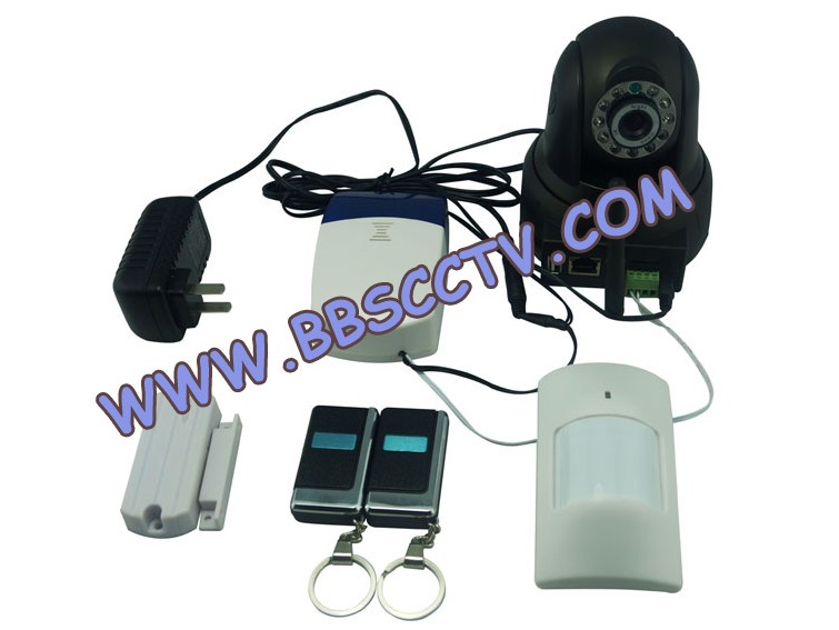 HD wireless megapixel ip camera with gsm alarm systems