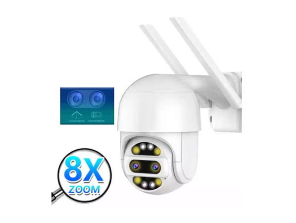 2MP +2MP Dual Lens 4MP PTZ 8X Zoom iCSEE Outdoor IP Camera