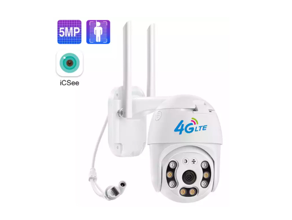 Long Range outdoor 5Mp icsee app Ptz Camera With 4G Sim Card