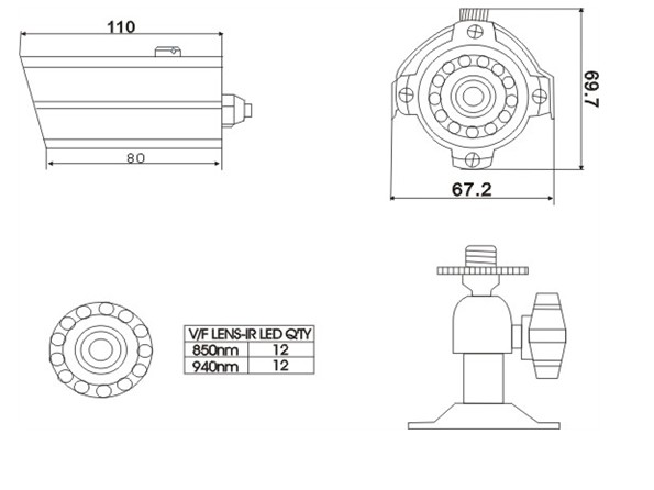 520tvl underwater camera